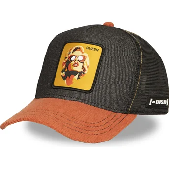 Czapka trucker czarna i brązowa Marilyn Monroe Queen FAM QUE Famous od Capslab