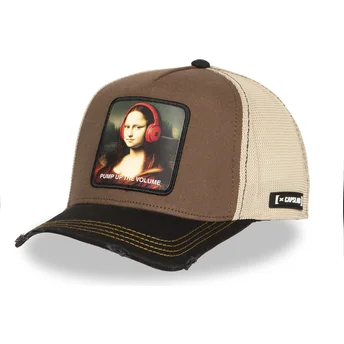 Czapka truckerka brązowo-czarna Mona Lisa Pump Up The Volume FAM MON Famous od Capslab