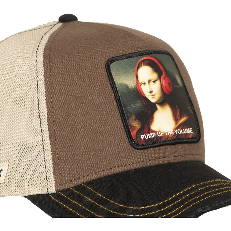 czapka-trucker-brazowo-czarna-mona-lisa-pump-up-the-volume-fam-mon-famous-od-capslab