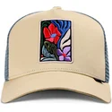 czapka-truckerka-bezowa-m-flowers-hft-od-djinns