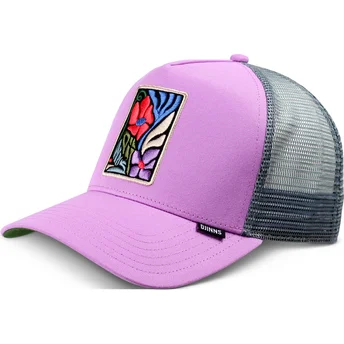 Fioletowa czapka trucker M-Flowers HFT od Djinns