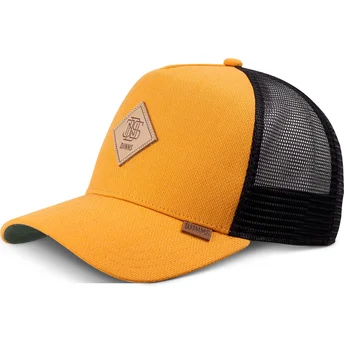 Czapka trucker żółto-czarna Plainlace HFT od Djinns