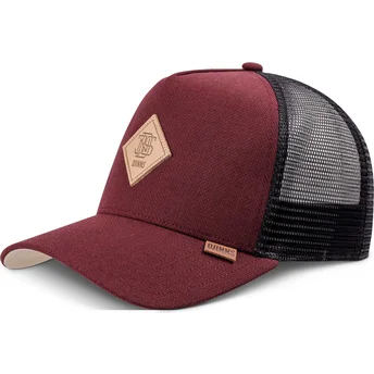 Czapka trucker czerwona i czarna Plainlace HFT od Djinns