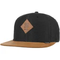kepure-plokscia-juoda-snapback-honey-knit-djinns