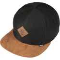 kepure-plokscia-juoda-snapback-honey-knit-djinns