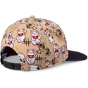 czapka-z-daszkiem-bezowo-czarna-snapback-dla-dzieci-lucky-cat-linen-od-djinns