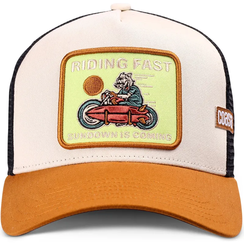 kepure-islenkta-ruda-snapback-riding-fast-hft-coastal