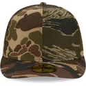 kepure-islenkta-kamufliazas-priglundantis-59fifty-pre-curved-brushed-cotton-three-looms-woodland-new-era