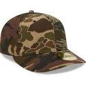 kepure-islenkta-kamufliazas-priglundantis-59fifty-pre-curved-brushed-cotton-three-looms-woodland-new-era