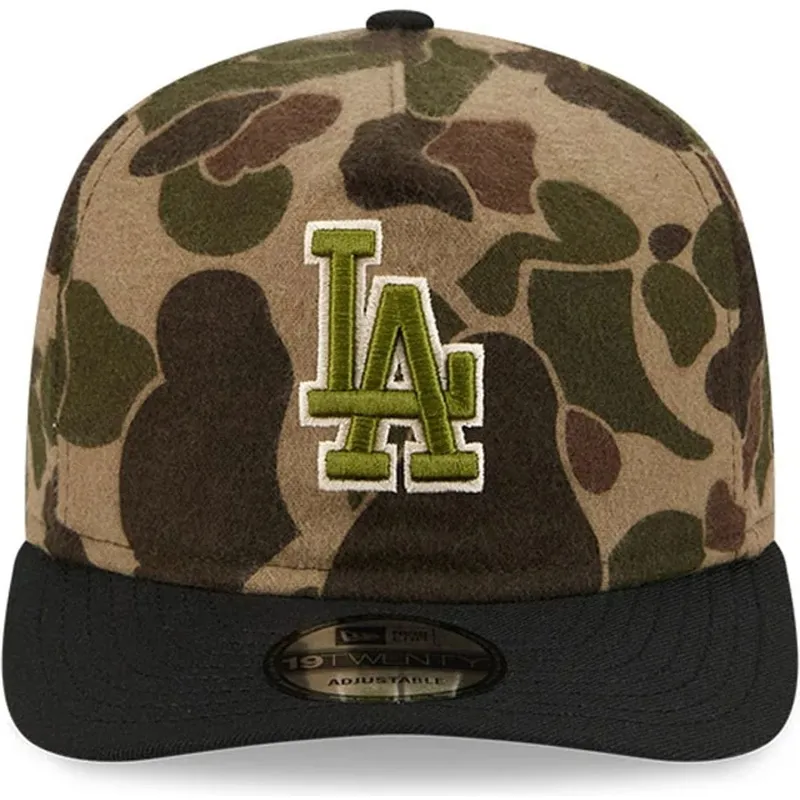 kepure-islenkta-kamufliazas-reguliuojama-juostele-19twenty-brushed-cotton-three-looms-duck-los-angeles-dodgers-mlb-new-era
