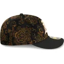 czarna-zakrzywiona-czapka-dopasowana-59fifty-low-profile-floral-cord-three-looms-printed-corduroy-oakland-athletics-mlb-od-new-e