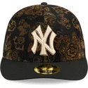kepure-islenkta-juoda-priglundanti-59fifty-low-profile-floral-cord-three-looms-printed-corduroy-new-york-yankees-mlb-new-era