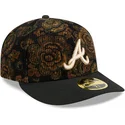 czarna-zakrzywiona-czapka-59fifty-low-profile-floral-cord-three-looms-printed-corduroy-atlanta-braves-mlb-od-new-era