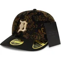 kepure-islenkta-juoda-priglundanti-59fifty-low-profile-floral-cord-three-looms-printed-corduroy-detroit-tigers-mlb-new-era