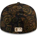 kepure-islenkta-juoda-priglundanti-59fifty-low-profile-floral-cord-three-looms-printed-corduroy-detroit-tigers-mlb-new-era