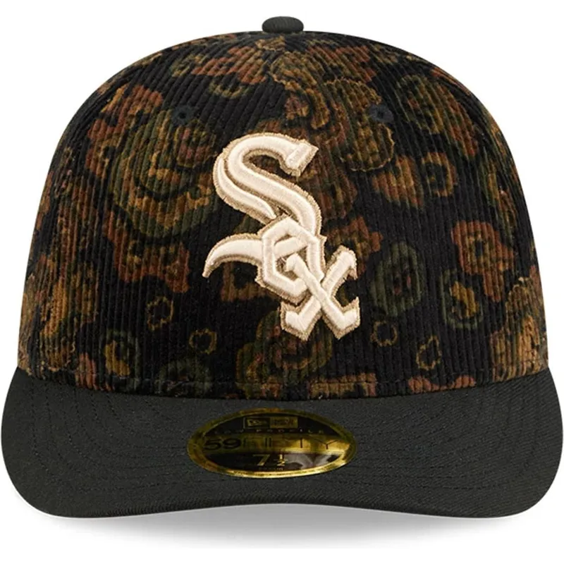 cap-islenkta-black-ajustada-59fifty-low-profile-floral-cord-three-looms-printed-corduroy-chicago-white-sox-mlb-new-era cap-islenkta-black-ajustada-59fifty-low-profile-floral-cord-three-looms-printed-corduroy-chicago-white-sox-mlb-new-era