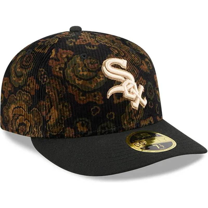 cap-islenkta-black-ajustada-59fifty-low-profile-floral-cord-three-looms-printed-corduroy-chicago-white-sox-mlb-new-era cap-islenkta-black-ajustada-59fifty-low-profile-floral-cord-three-looms-printed-corduroy-chicago-white-sox-mlb-new-era