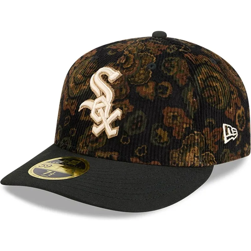 cap-islenkta-black-ajustada-59fifty-low-profile-floral-cord-three-looms-printed-corduroy-chicago-white-sox-mlb-new-era cap-islenkta-black-ajustada-59fifty-low-profile-floral-cord-three-looms-printed-corduroy-chicago-white-sox-mlb-new-era