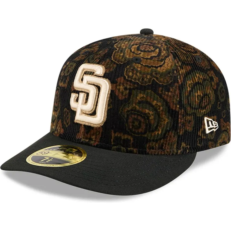 cap-islenkta-black-ajustada-59fifty-low-profile-floral-cord-three-looms-printed-corduroy-san-diego-padres-mlb-new-era cap-islenkta-black-ajustada-59fifty-low-profile-floral-cord-three-looms-printed-corduroy-san-diego-padres-mlb-new-era