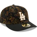 kepure-islenkta-juoda-priglundantis-59fifty-low-profile-floral-cord-three-looms-printed-corduroy-los-angeles-dodgers-mlb-new-era