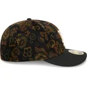 kepure-islenkta-juoda-priglundanti-59fifty-low-profile-floral-cord-three-looms-printed-corduroy-los-angeles-dodgers-mlb-new-era