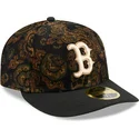 kepure-islenkta-juoda-priglundantis-59fifty-low-profile-floral-cord-three-looms-printed-corduroy-boston-red-sox-mlb-new-era