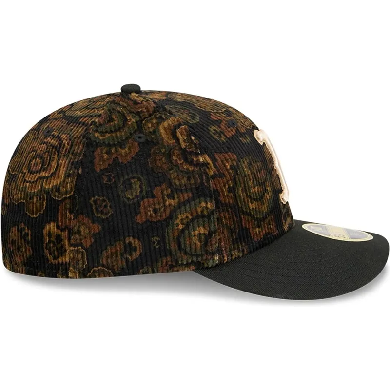 cap-islenkta-black-ajustada-59fifty-low-profile-floral-cord-three-looms-printed-corduroy-boston-red-sox-mlb-new-era
