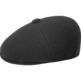 Kangol Wool Panel 575 Black Flat Cap