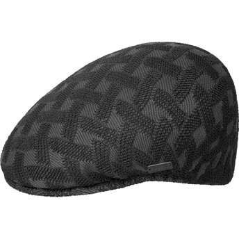 Beret black Boina negra Cross Weave 504 Black Kangol
