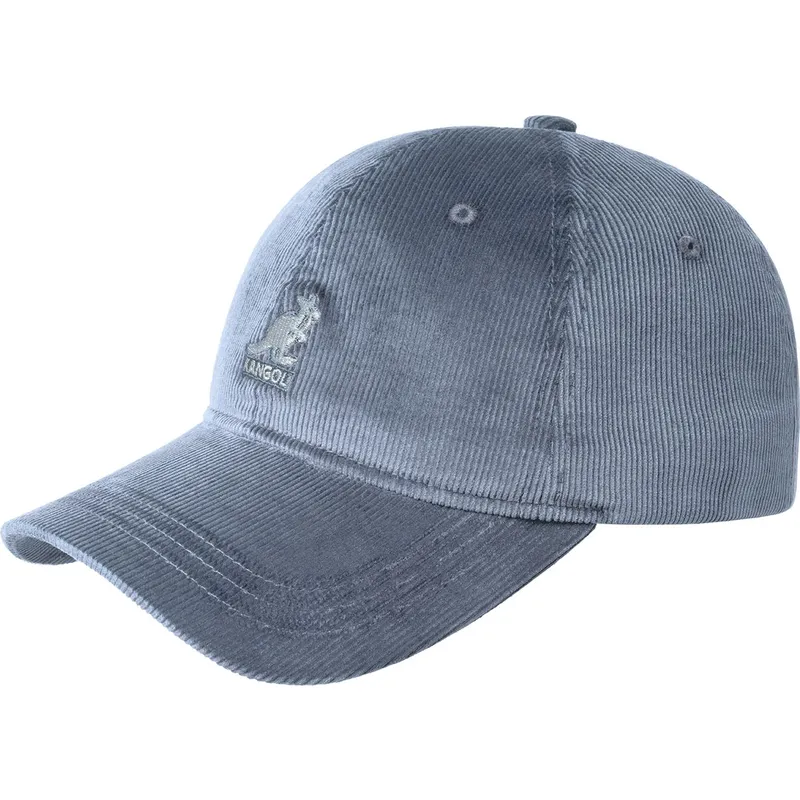 kepure-islenkta-melyna-reguliuojamas-cord-baseball-denim-blue-kangol