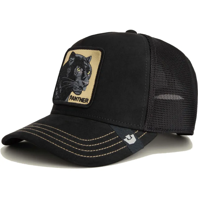 czapka-trucker-czarna-pantera-panther-golden-suede-the-farm-od-goorin-bros