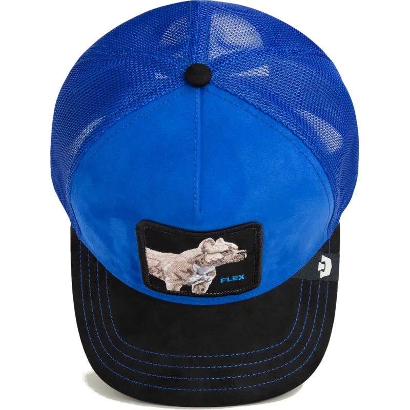 kepure-islenkta-melyna-snapback-flex-suede-the-farm-goorin-bros