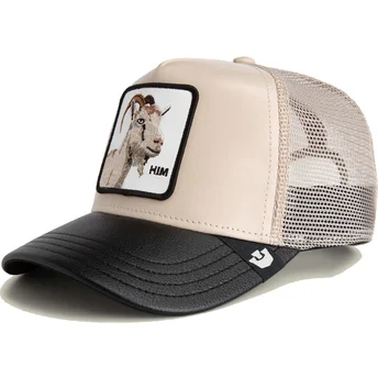 Czapka trucker beżowo-czarna z kozłem Him Courtside The Farm od Goorin Bros.