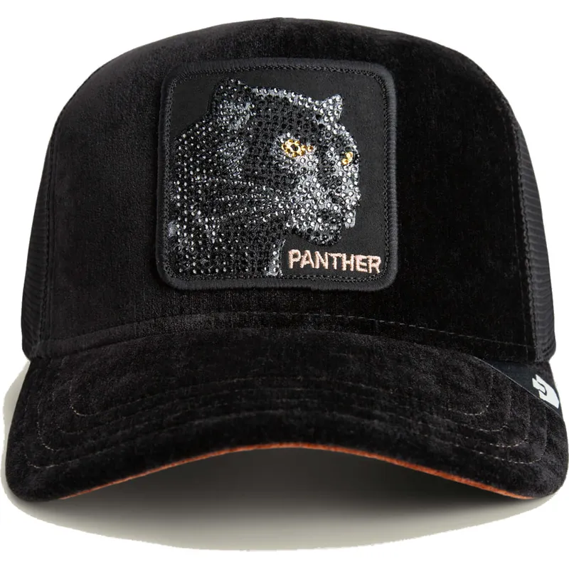 czapka-trucker-czarna-pantera-iced-panther-jewel-tones-the-farm-od-goorin-bros