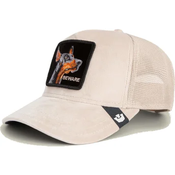 Kepurė išlenkta smėlio snapback Beware Doberman Velour The Farm Goorin Bros.