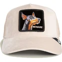 bezowa-czapka-trucker-z-dobermanem-beware-doberman-velour-the-farm-od-goorin-bros