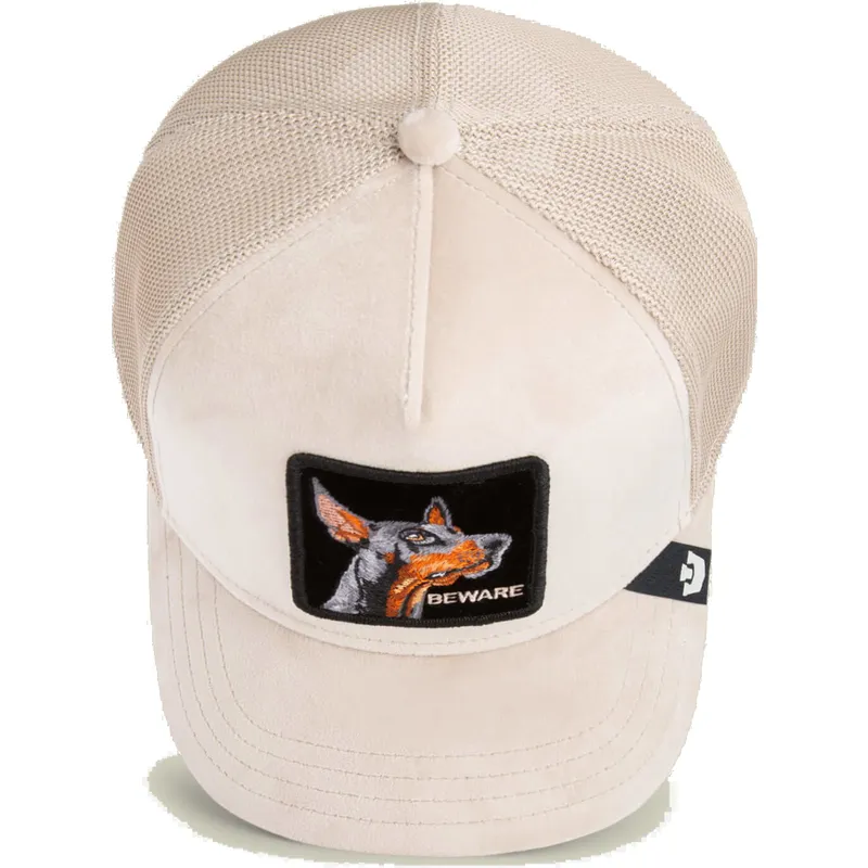 kepure-islenkta-vilkikas-smelio-snapback-perro-doberman-beware-doberman-velour-the-farm-the-farm-de-goorin-bros
