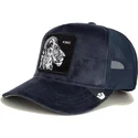 kepure-islenkta-tamsiai-melyna-snapback-king-lion-velour-the-farm-goorin-bros