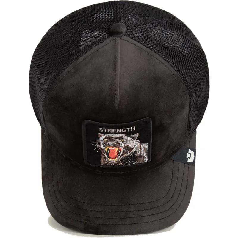 kepure-islenkta-vilkikas-juoda-snapback-pantera-strength-panther-velour-the-farm-the-farm-de-goorin-bros
