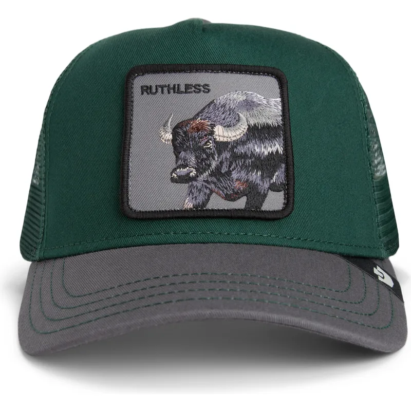 zielono-szara-czapka-truckerka-ruthless-two-tone-buffalo-sport-the-farm-od-goorin-bros