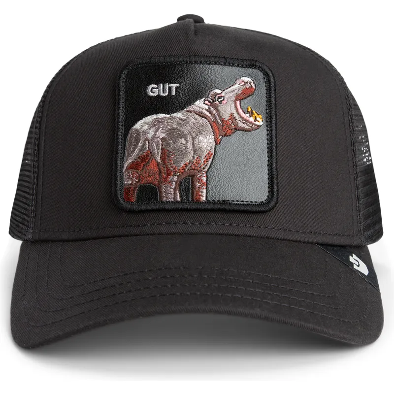 czapka-trucker-czarna-hipopotam-gut-hippo-sport-the-farm-goorin-bros