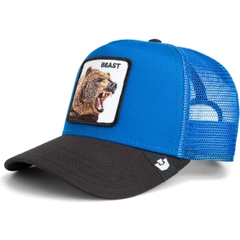 Czapka trucker niebiesko-czarna z niedźwiedziem The Beast Sport The Farm od Goorin Bros.