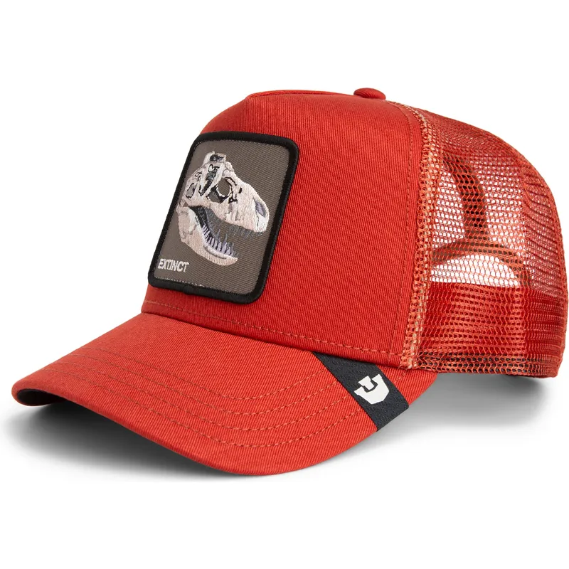 kepure-islenkta-vilkikas-raudona-snapback-dinosaurio-t-rex-the-extinct-skull-grit-the-farm-the-farm-de-goorin-bros