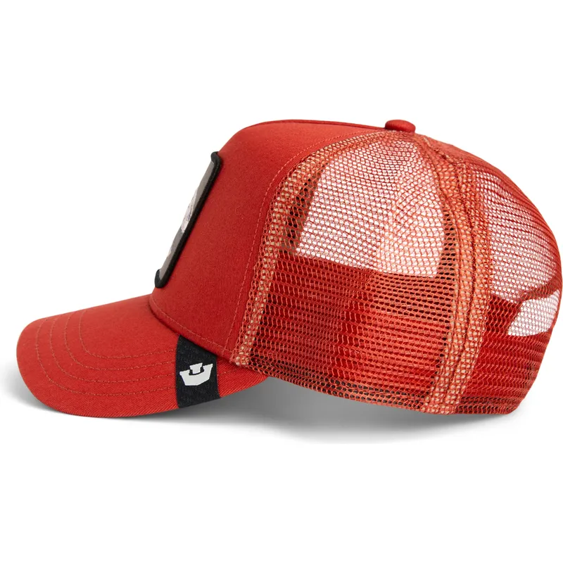kepure-islenkta-raudona-snapback-the-extinct-skull-grit-the-farm-goorin-bros