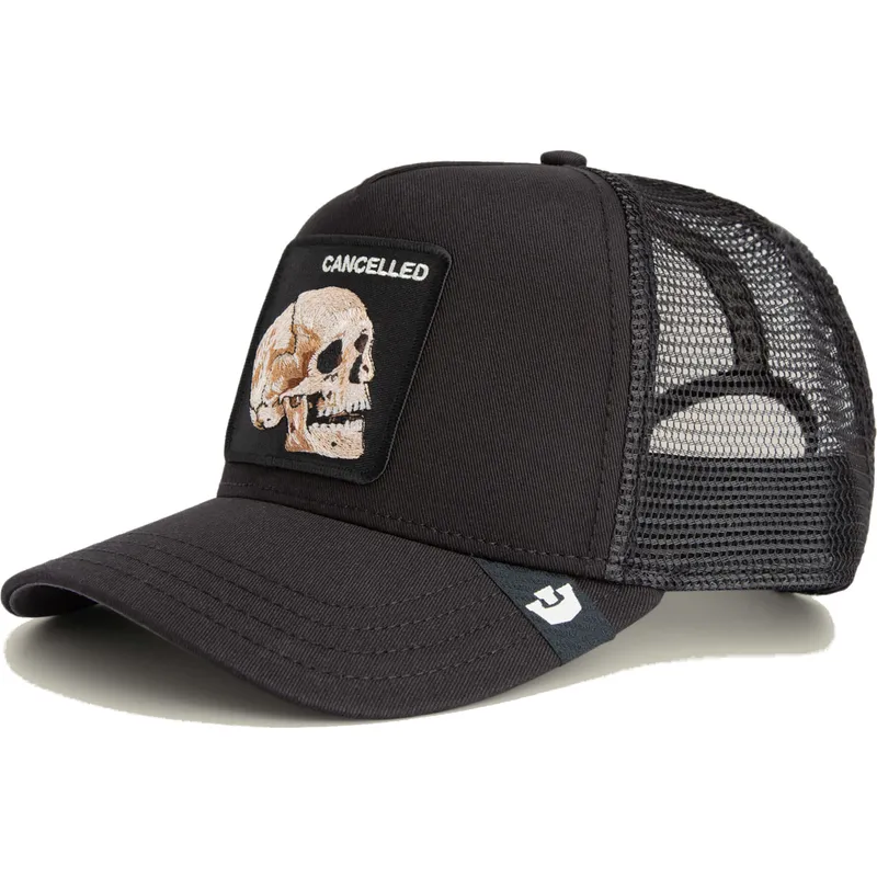 czapka-trucker-czarna-czaszka-the-cancelled-skull-grit-the-farm-od-goorin-bros
