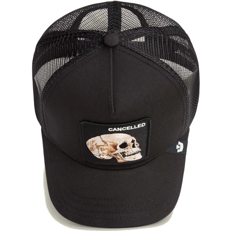 czapka-trucker-czarna-czaszka-the-cancelled-skull-grit-the-farm-od-goorin-bros