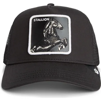 Czarna czapka trucker z koniem Stallion The Farm od Goorin Bros.