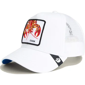 Biała czapka trucker dla dziecka z homarem Lemme Cook Mini The Farm od Goorin Bros.