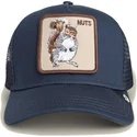 kepure-islenkta-tamsiai-melyna-snapback-vaikams-nuts-mini-the-farm-goorin-bros