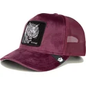 czapka-trucker-bordowa-tygrys-savage-tiger-velour-the-farm-od-goorin-bros